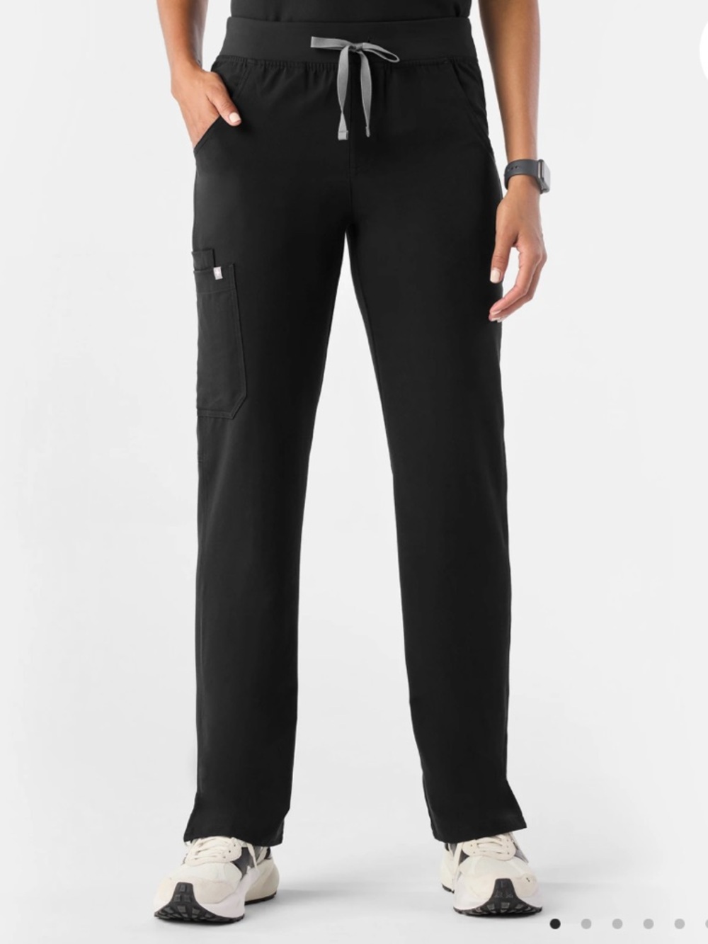 FIGS Kade Cargo Straight-Leg Scrub Pants - Black